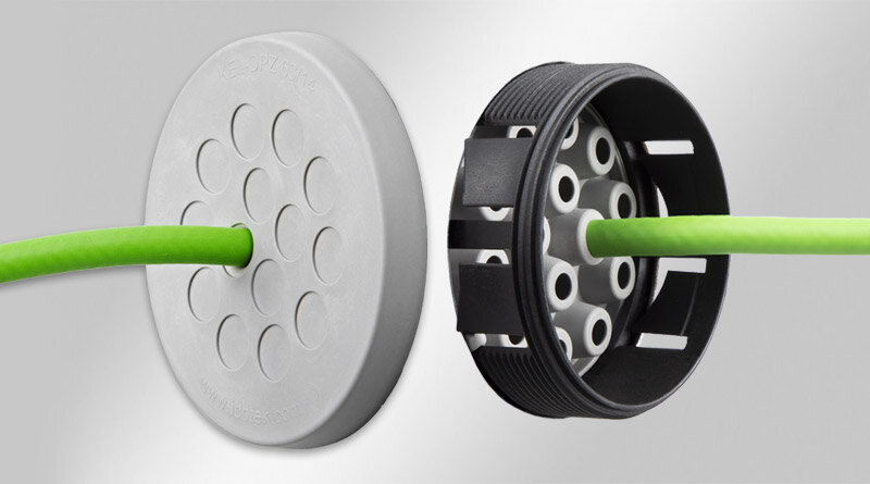 KEL-DPZ-CLICK スナップイン式丸型ケーブルエントリプレート 保護等級